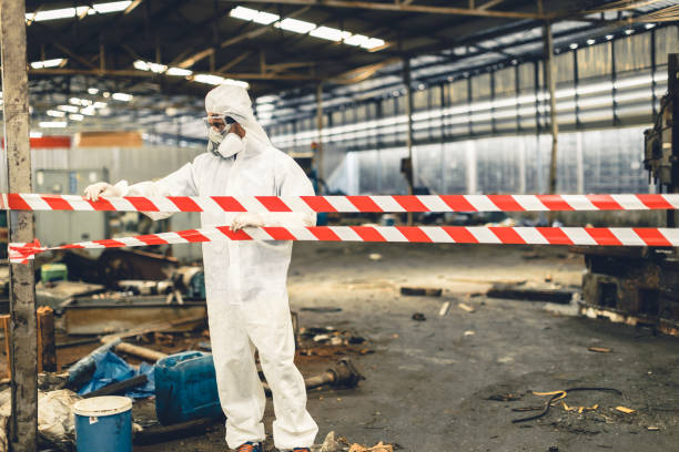 Professional Biohazard technician working in Athens, TX